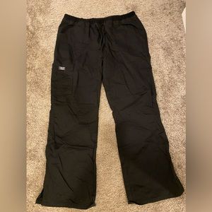 Cherokee Workwear Black Flared  Scrub Pants sz XL
